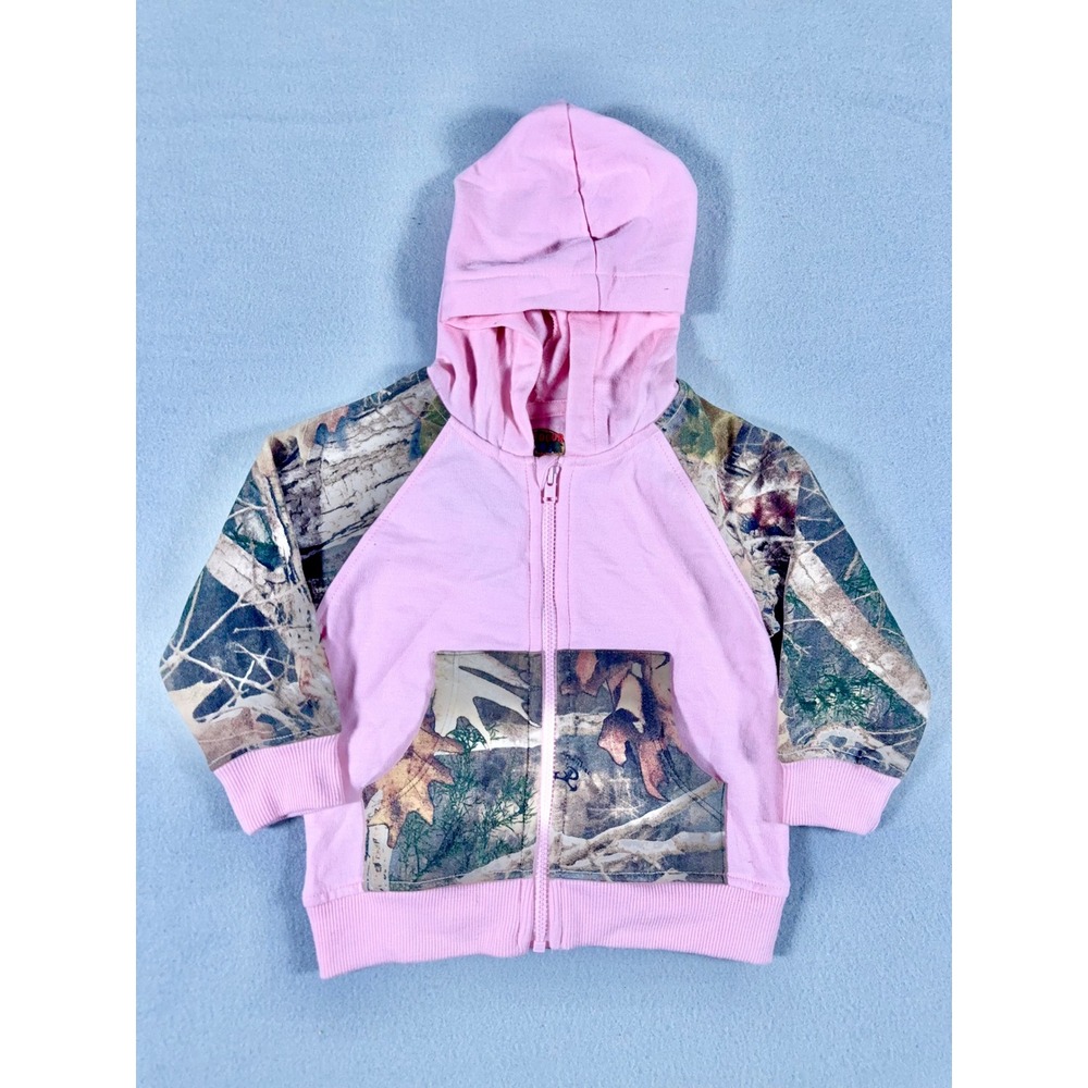Outdoor Kids Hoodie Girls 9M Pink TrueTimber Kana Raglan Camo FullZip Sweatshirt